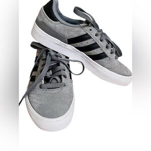 **ADIDAS BUSENITZ VULC II - GREY/BLACK-WHITE (Youth Size 4)**